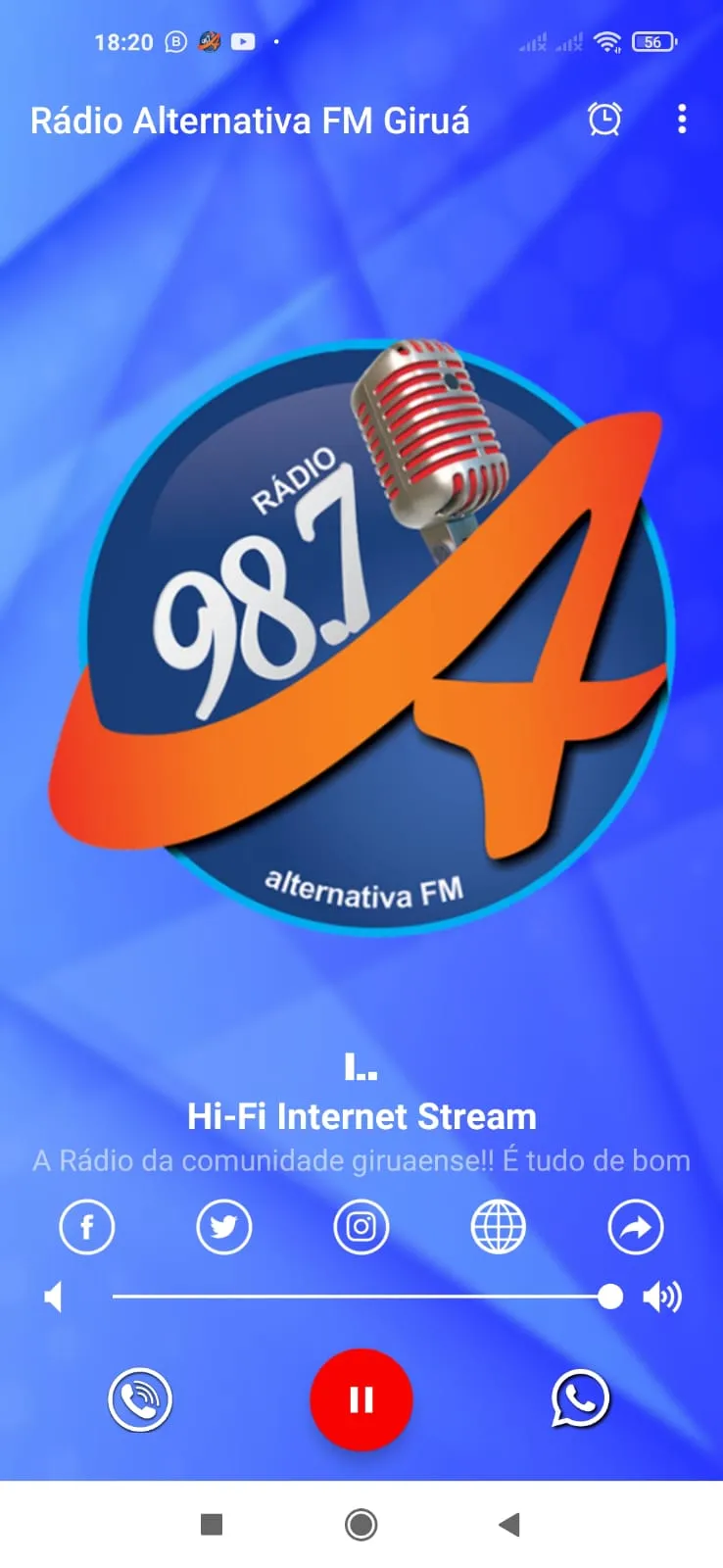 Rádio Alternativa FM Giruá | Indus Appstore | Screenshot