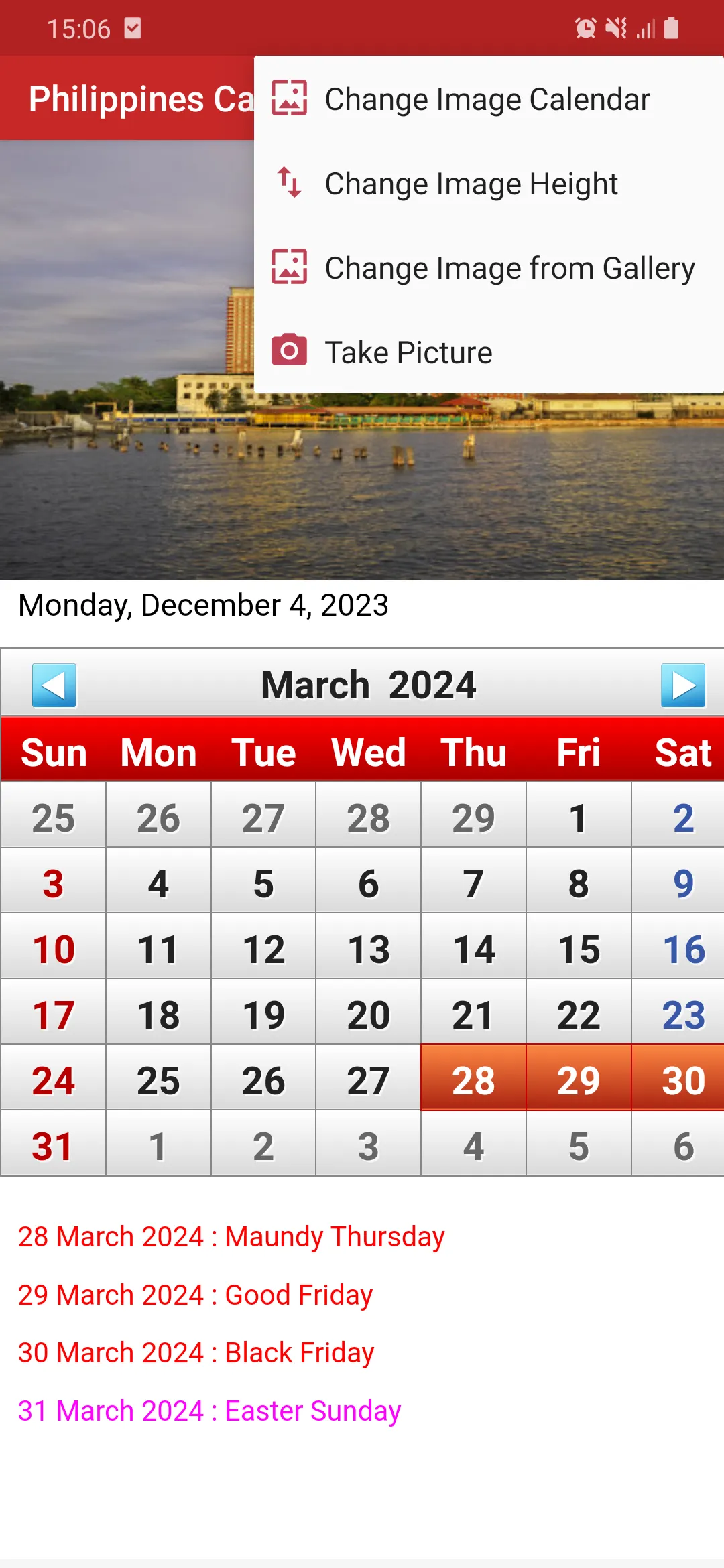 Philippines Calendar 2024 | Indus Appstore | Screenshot