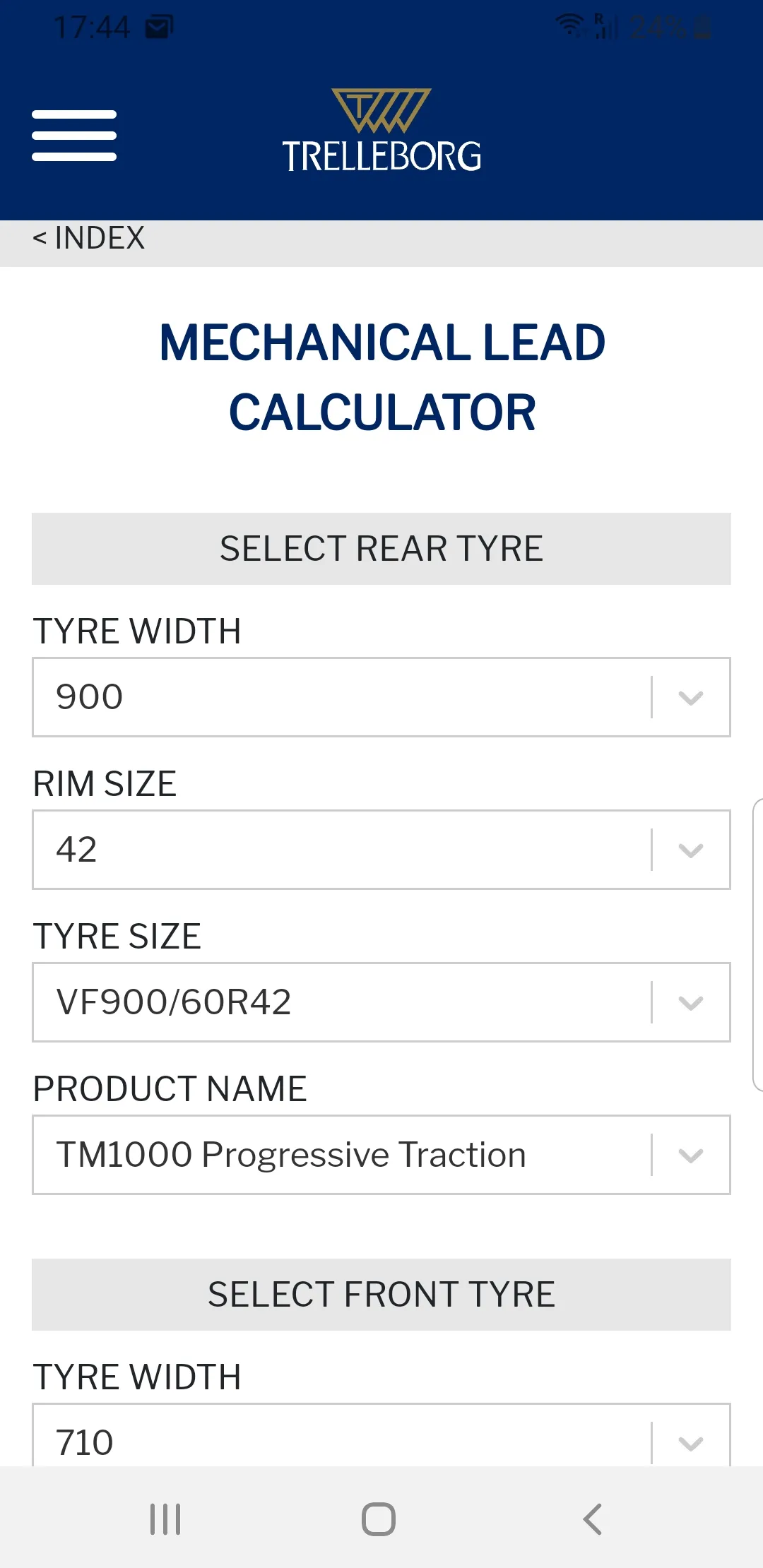 Trelleborg Tire Book | Indus Appstore | Screenshot