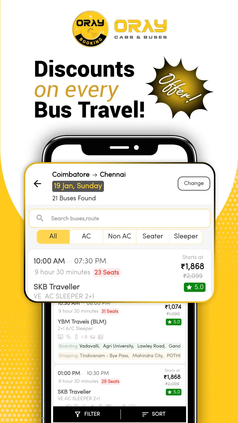ORAY Booking - Cabs & Buses | Indus Appstore | Screenshot