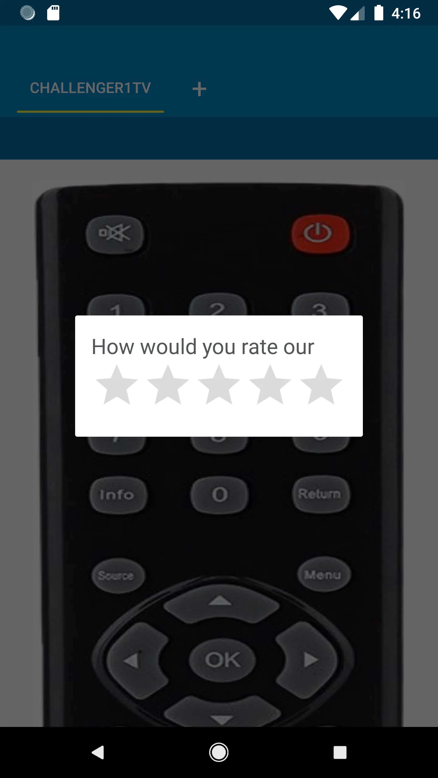 Challenger TV Remote Control | Indus Appstore | Screenshot