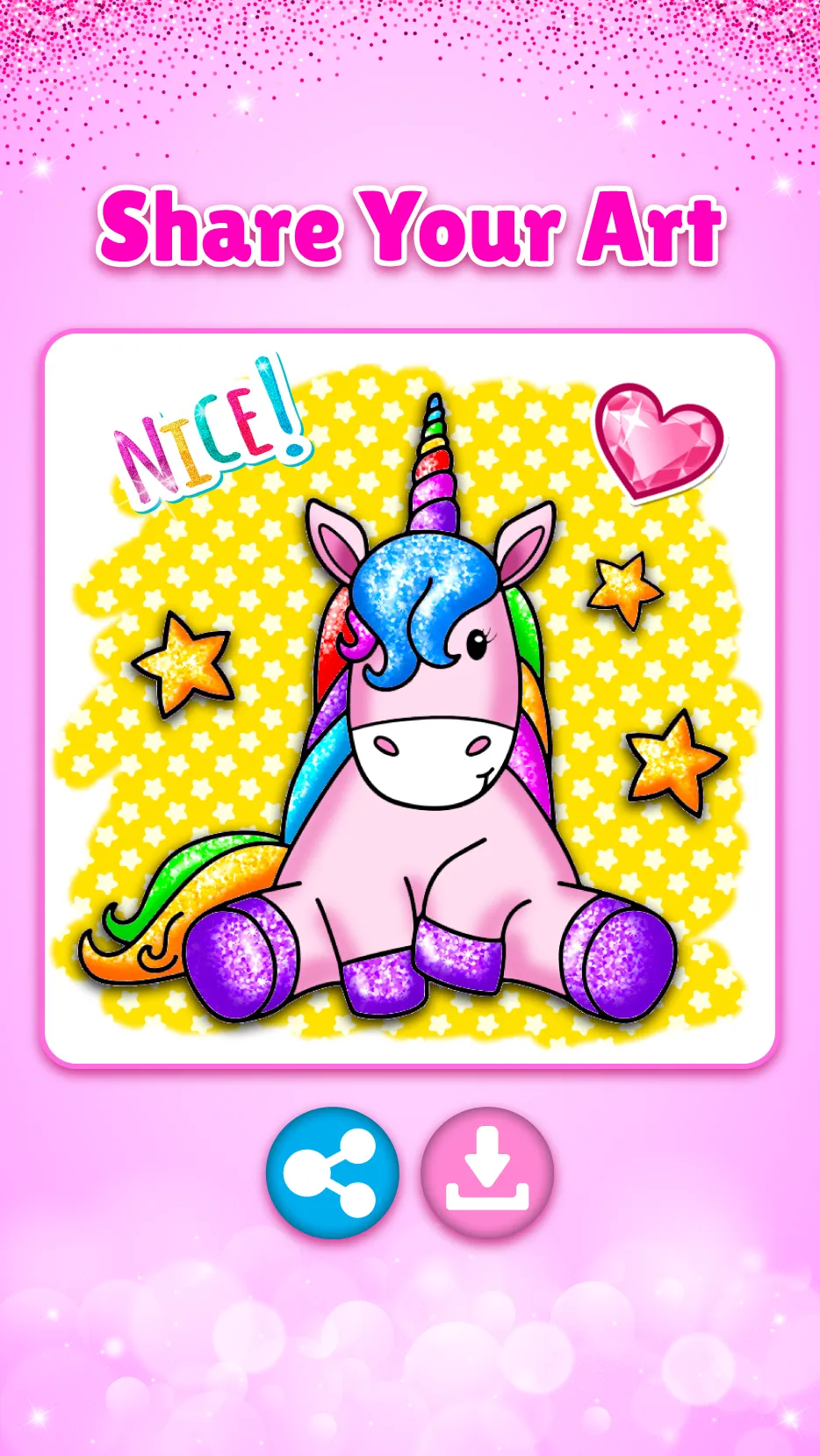 Unicorn Coloring Book Glitter | Indus Appstore | Screenshot