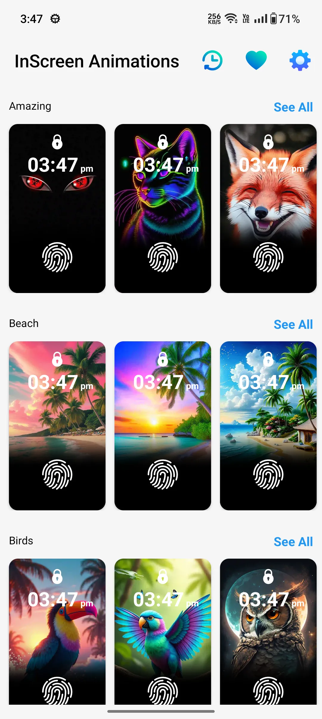 InScreen fingerprint animation | Indus Appstore | Screenshot