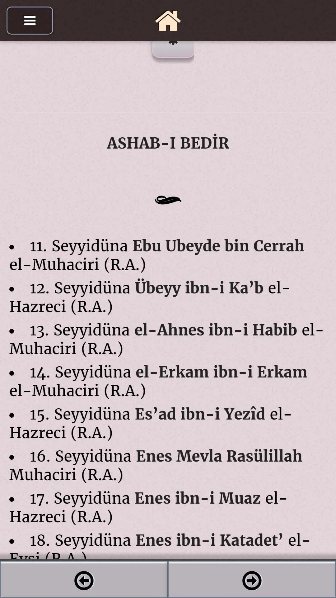 Ashab-ı Bedir | Indus Appstore | Screenshot