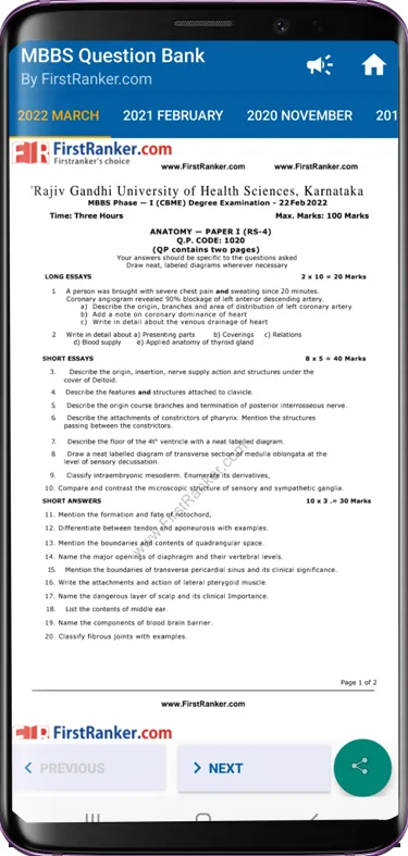 MBBS Question Bank, MBBS Notes | Indus Appstore | Screenshot