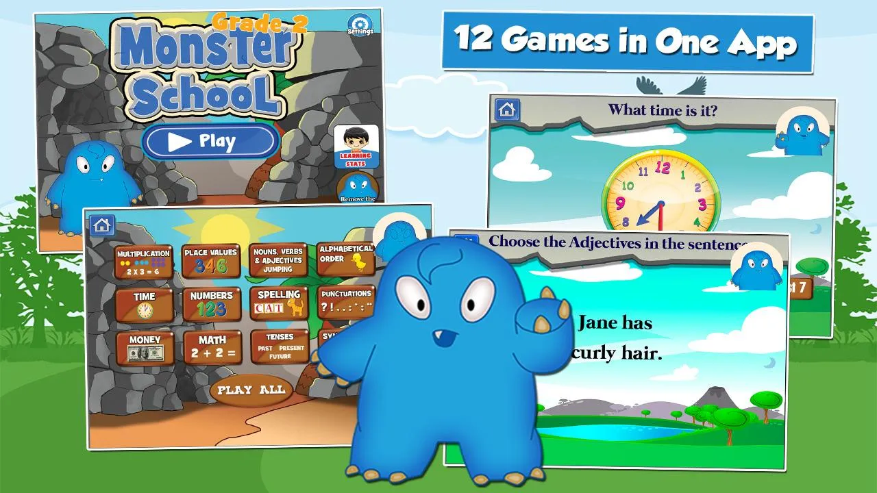 Monster Kid 2nd Grade Games | Indus Appstore | Screenshot