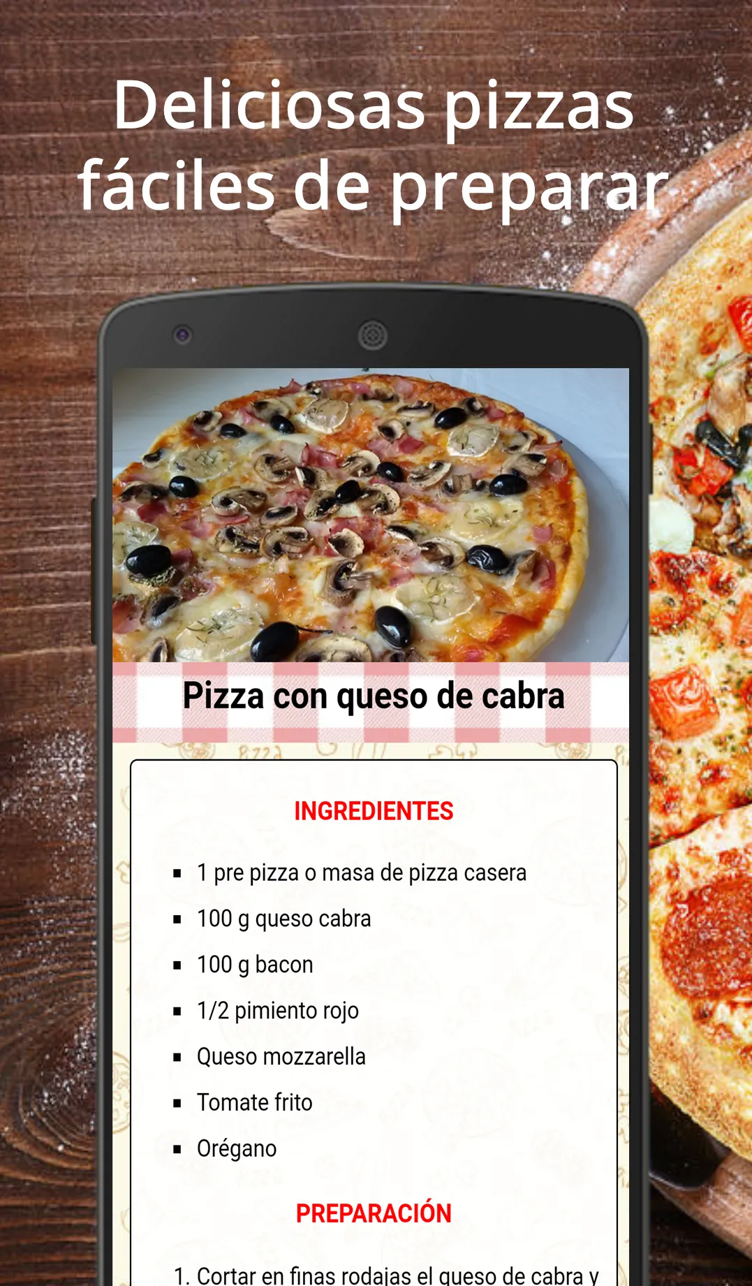 Recetas de pizzas caseras | Indus Appstore | Screenshot