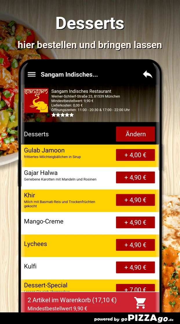 Sangam Indisches Restaurant Mü | Indus Appstore | Screenshot