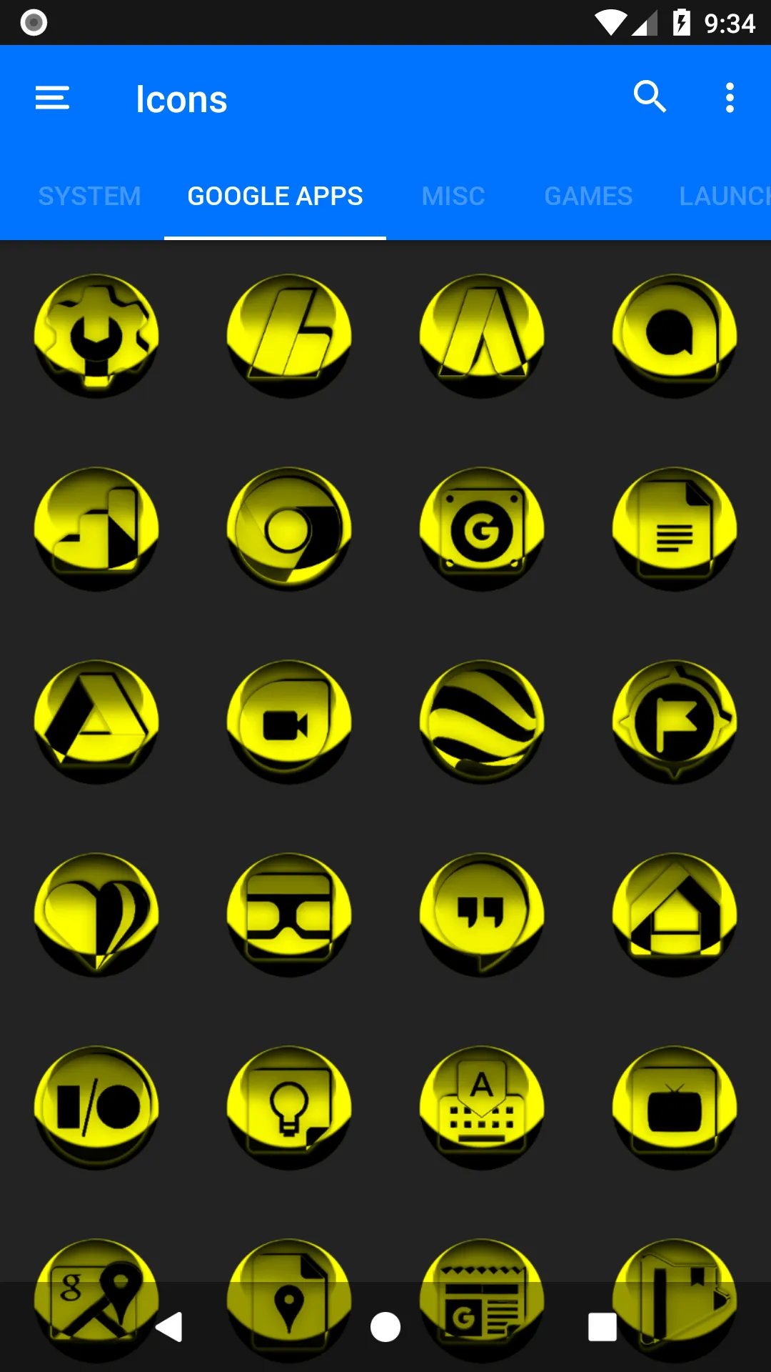 Yellow Icon Pack Style 3 | Indus Appstore | Screenshot