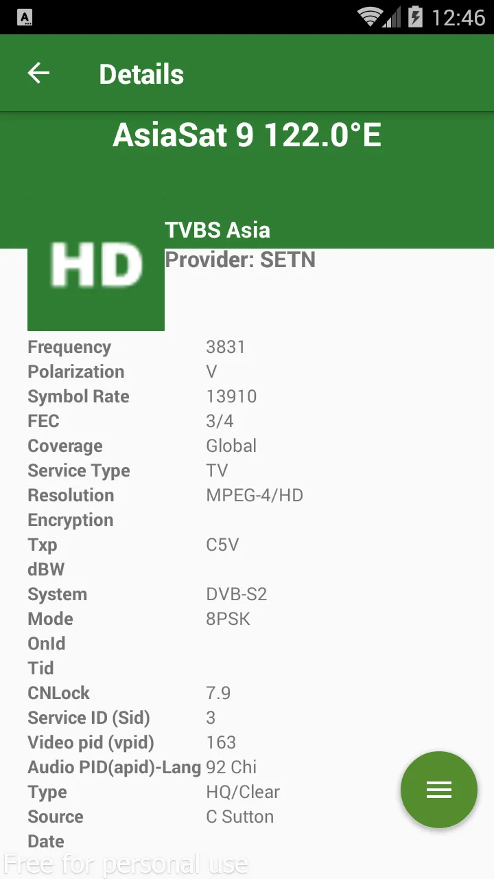 AsiaSat Frequency List | Indus Appstore | Screenshot