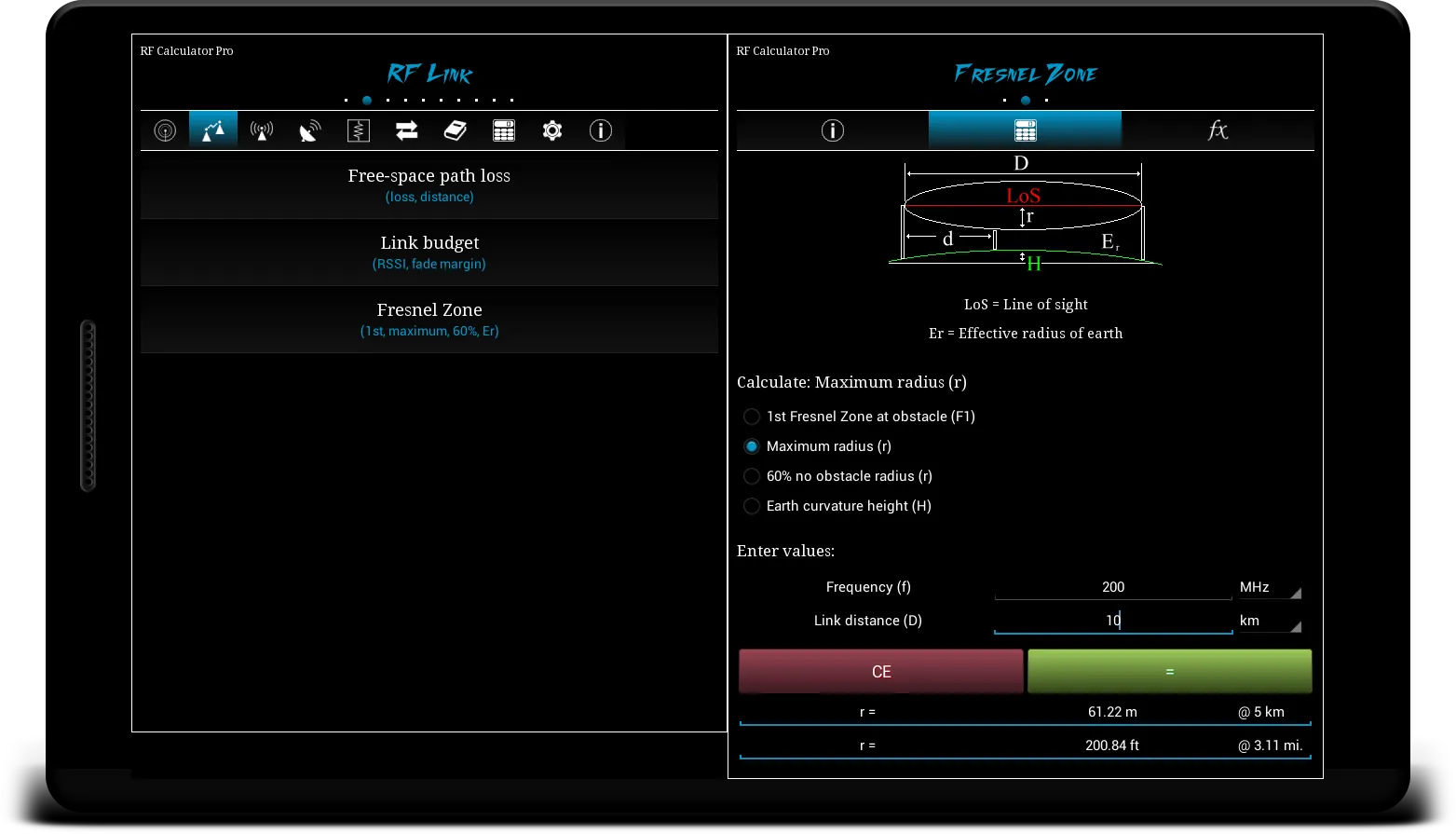 RF Calculator Pro | Indus Appstore | Screenshot