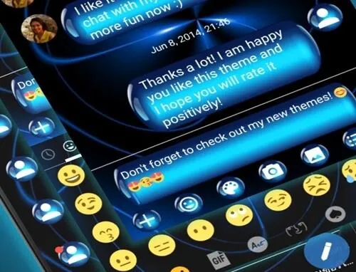 SMS Messages SpheresBlue Theme | Indus Appstore | Screenshot