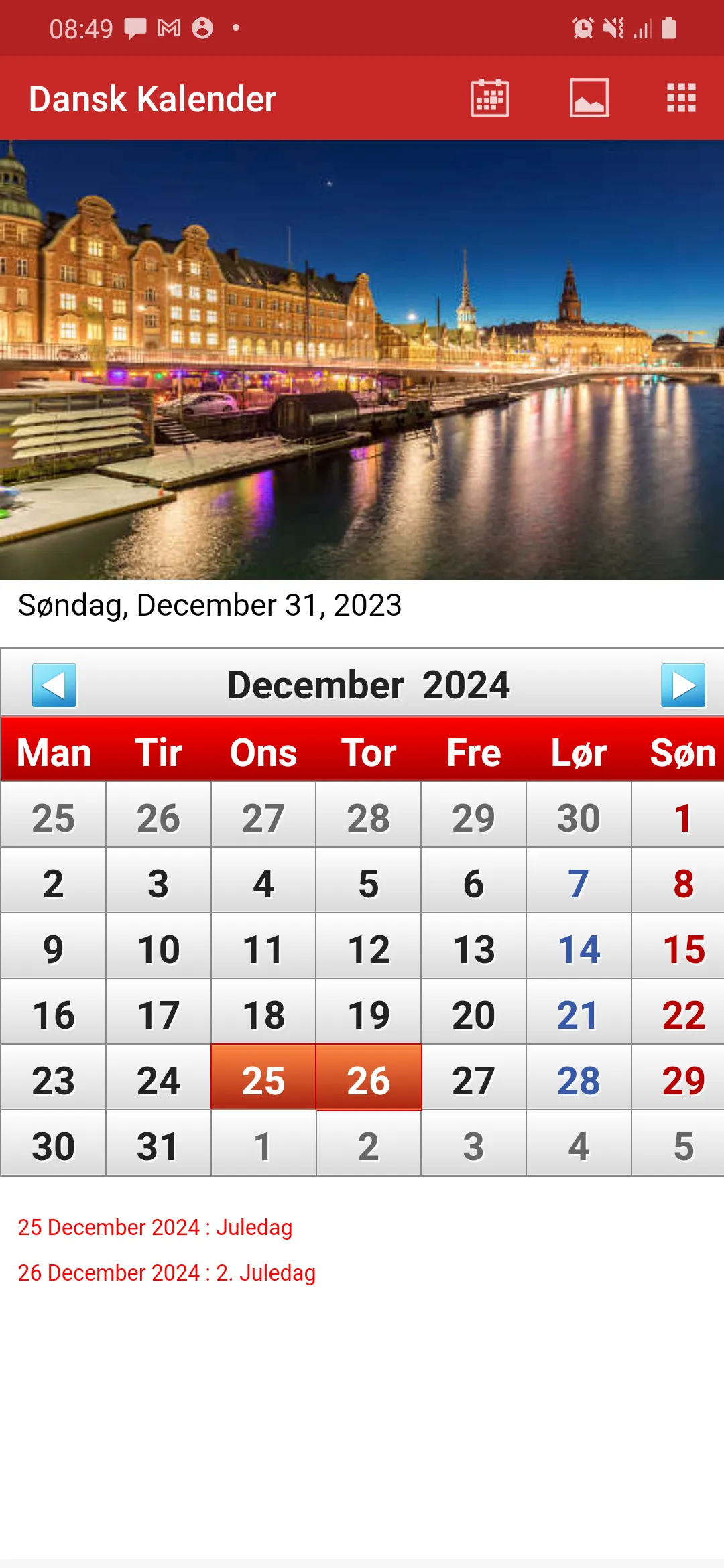 Dansk Kalender 2024 | Indus Appstore | Screenshot