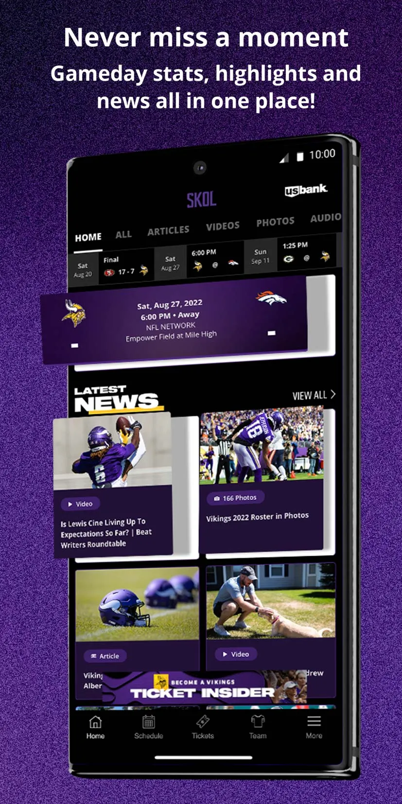 Minnesota Vikings Mobile | Indus Appstore | Screenshot