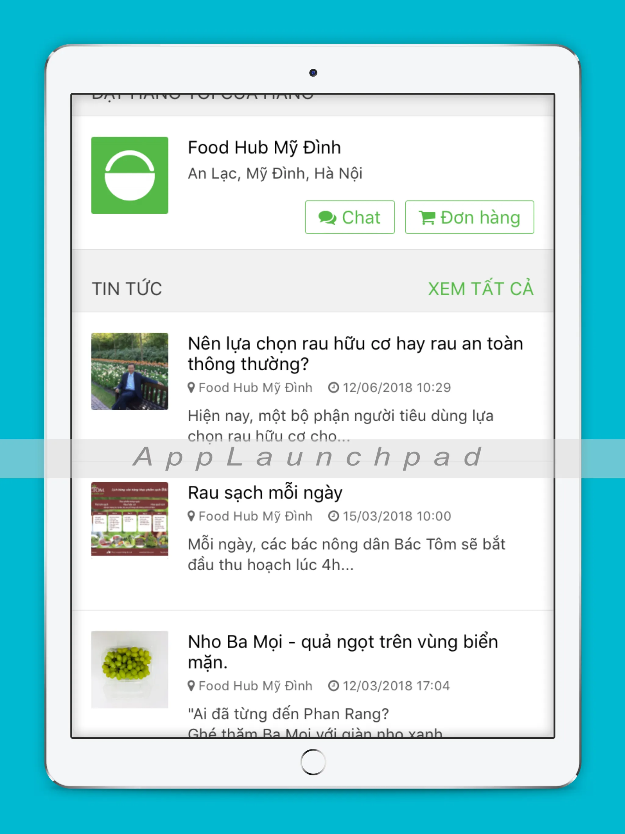 FoodHub - Thực phẩm tự nhiên | Indus Appstore | Screenshot