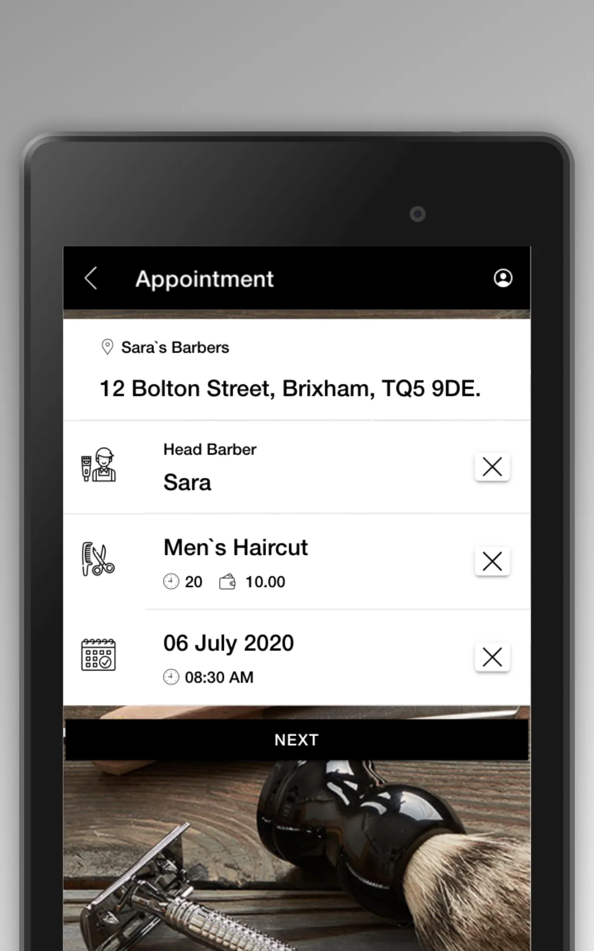 Sara's Barbers Brixham | Indus Appstore | Screenshot