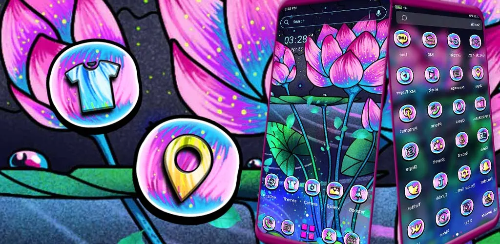 Lotus Mat Painting Theme | Indus Appstore | Screenshot