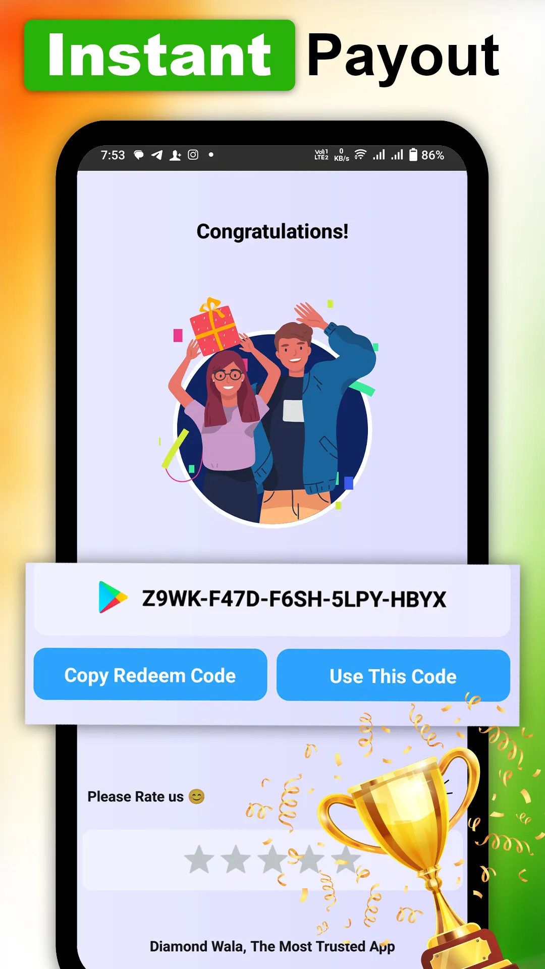 Diamond Wala - Get Redeem Code | Indus Appstore | Screenshot