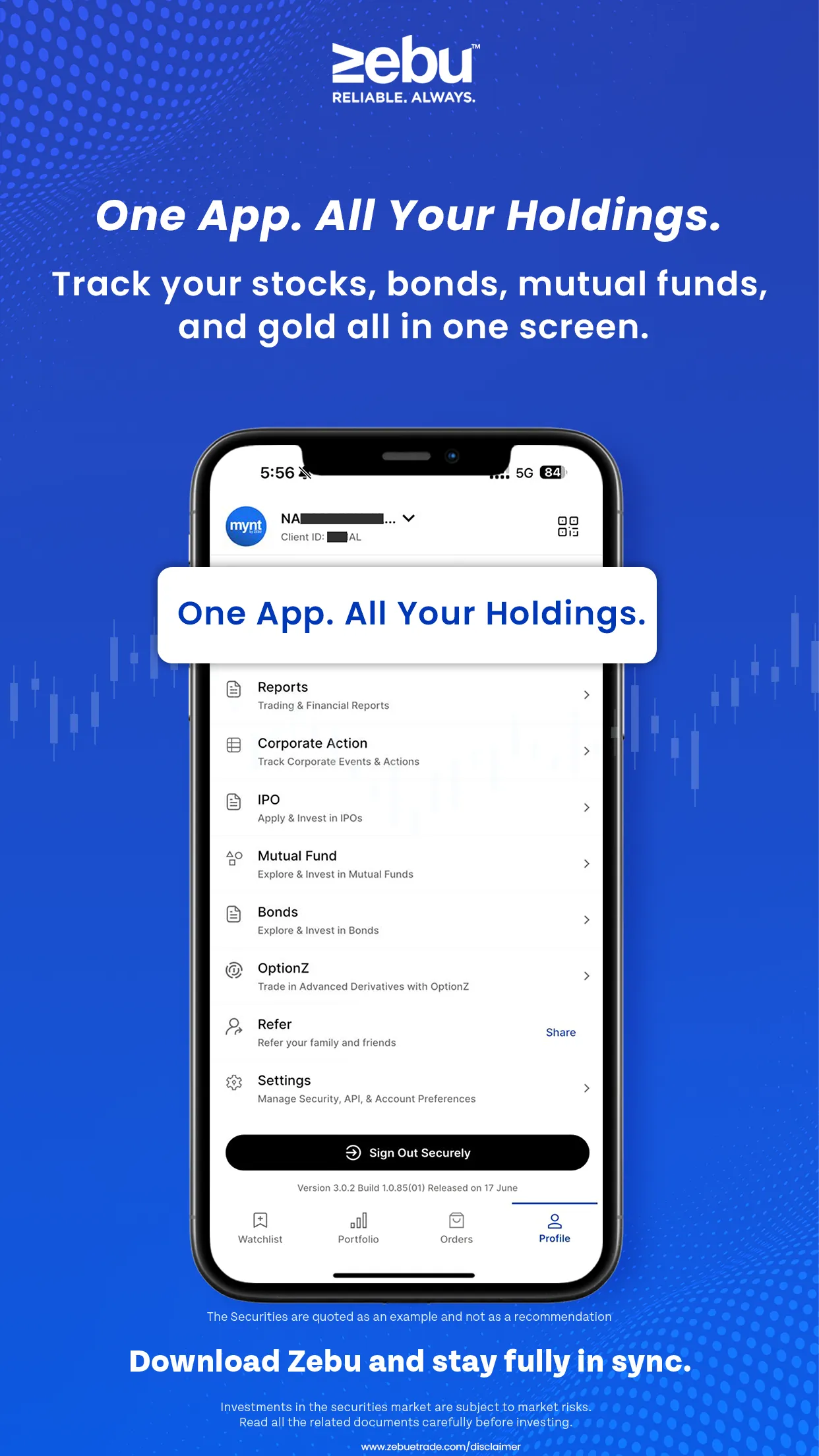 MYNT by Zebu - Invest & Trade | Indus Appstore | Screenshot