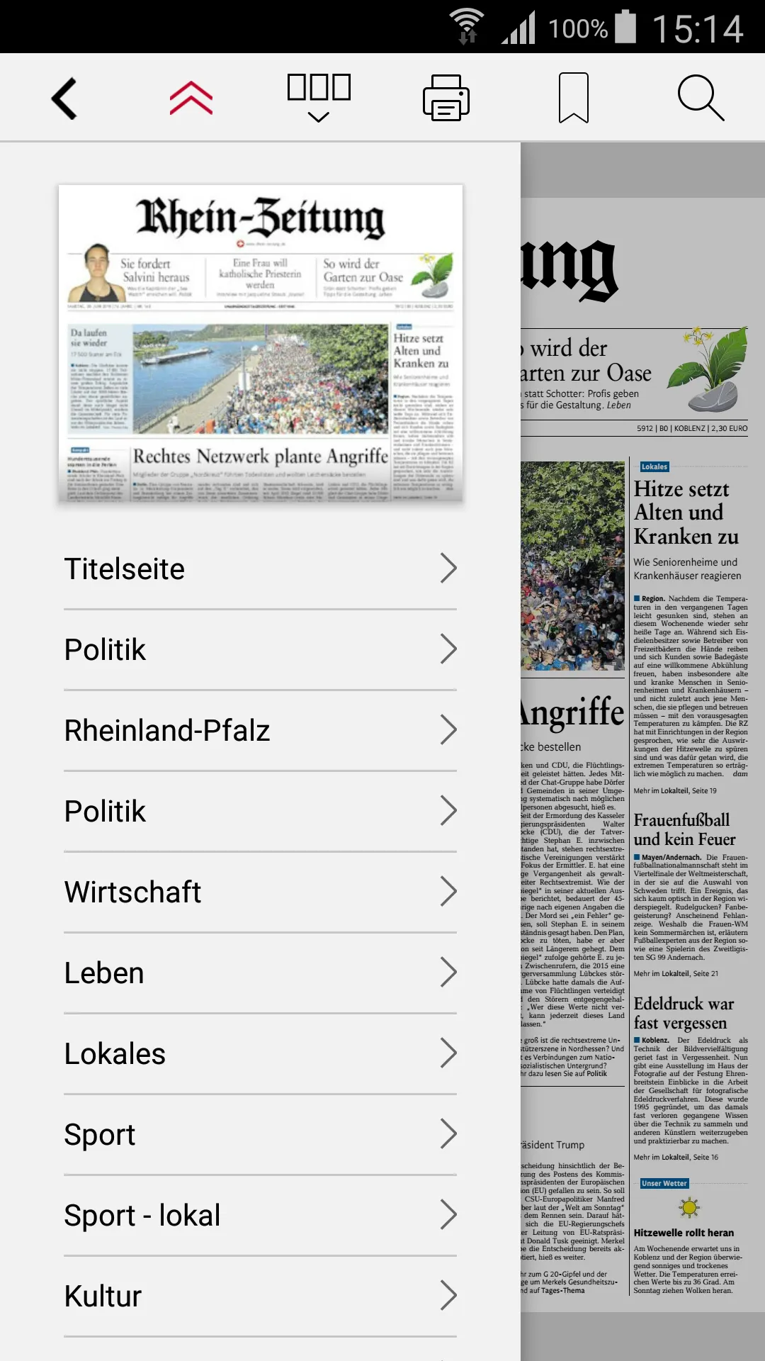 E-Paper der Rhein-Zeitung | Indus Appstore | Screenshot