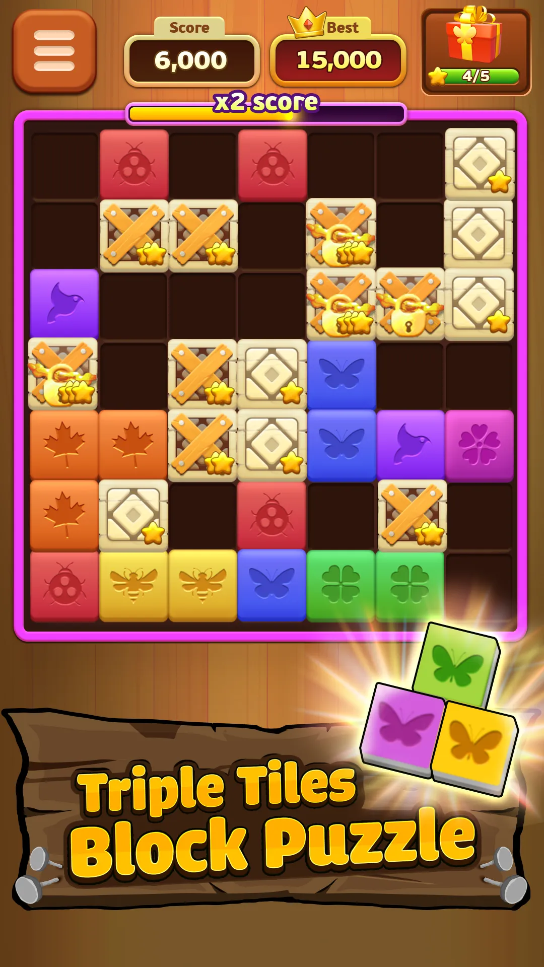 Triple Butterfly: Block Puzzle | Indus Appstore | Screenshot