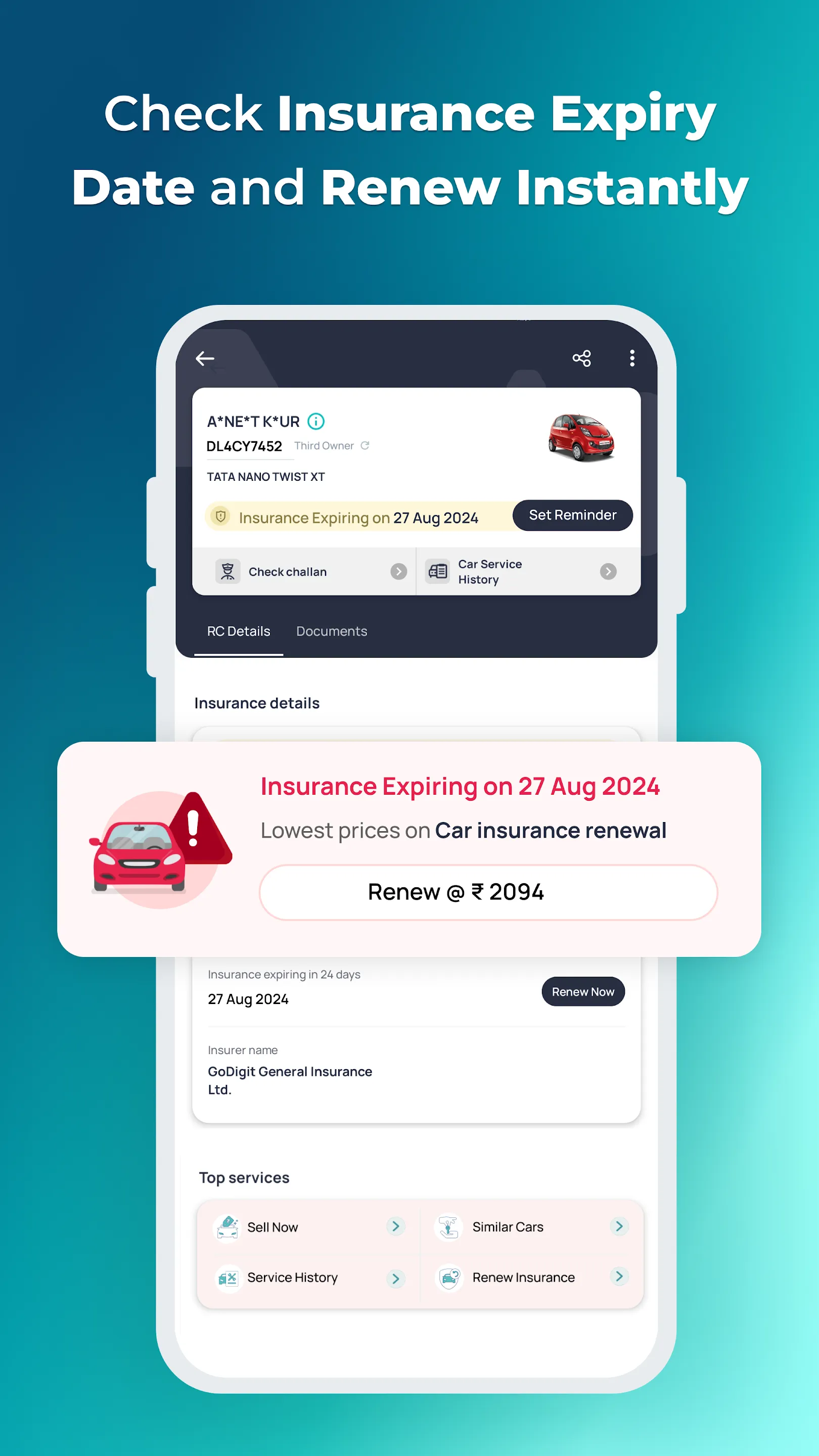 CarInfo - RTO Vehicle Info App | Indus Appstore | Screenshot