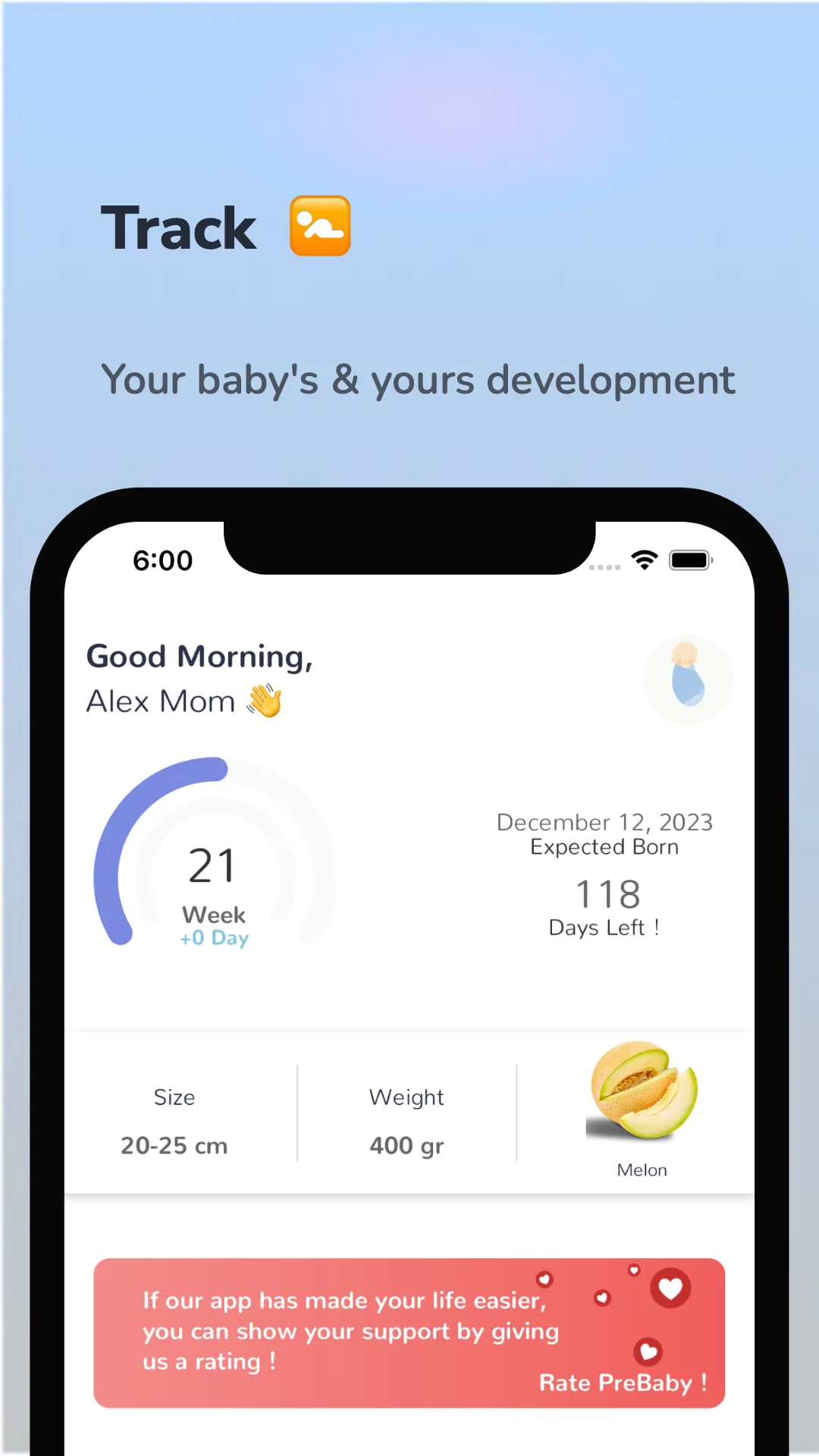 Pregnancy Tracker Prebaby | Indus Appstore | Screenshot