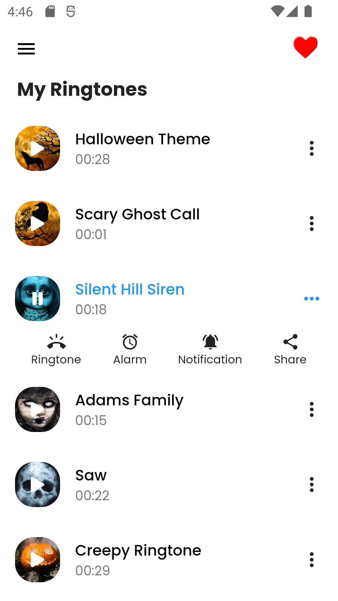 Scary Ringtones and Sounds | Indus Appstore | Screenshot