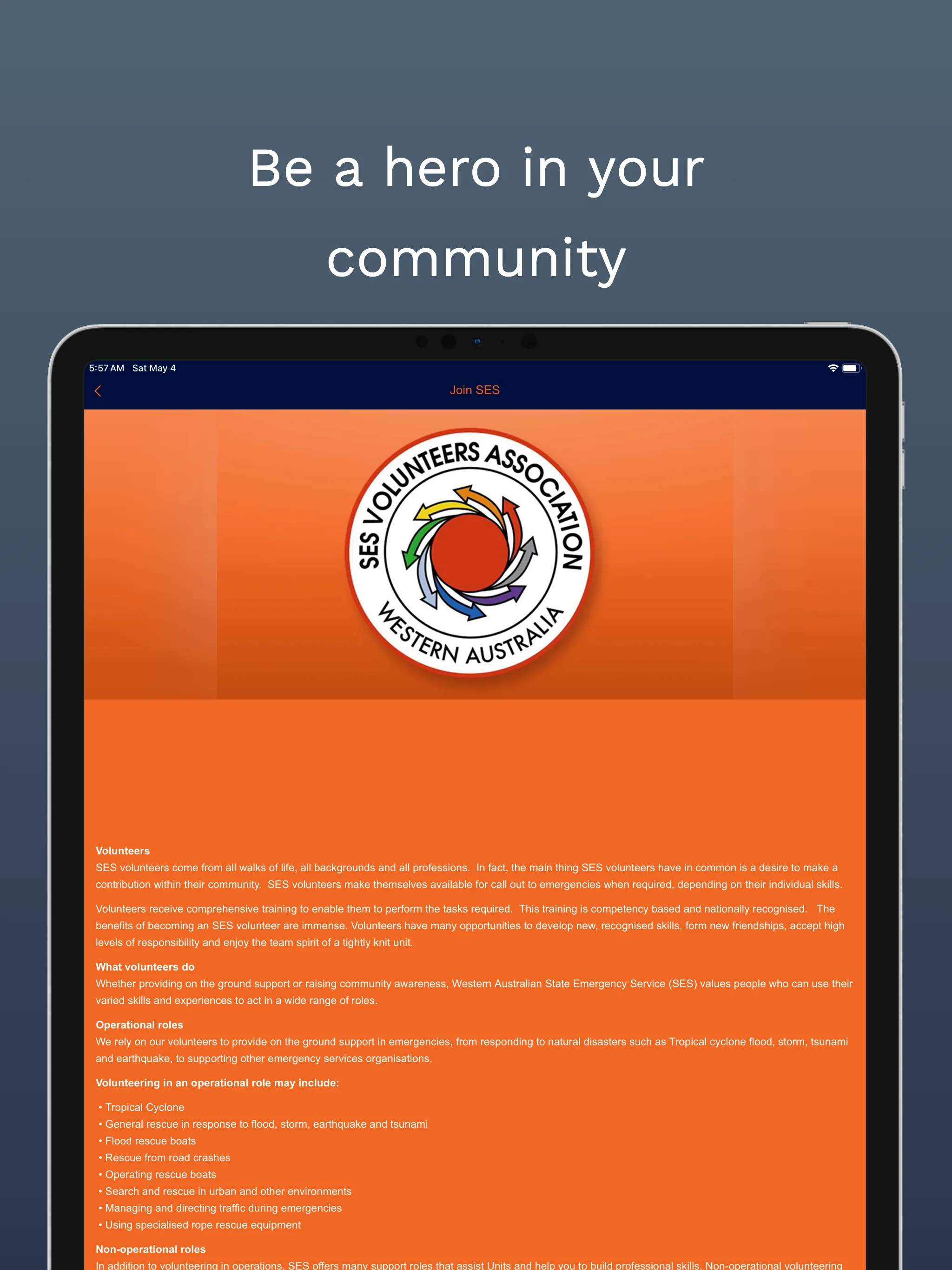 SES Volunteer Assoc. SESVA | Indus Appstore | Screenshot