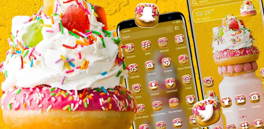 Ice Cream Yellow Theme | Indus Appstore | Screenshot