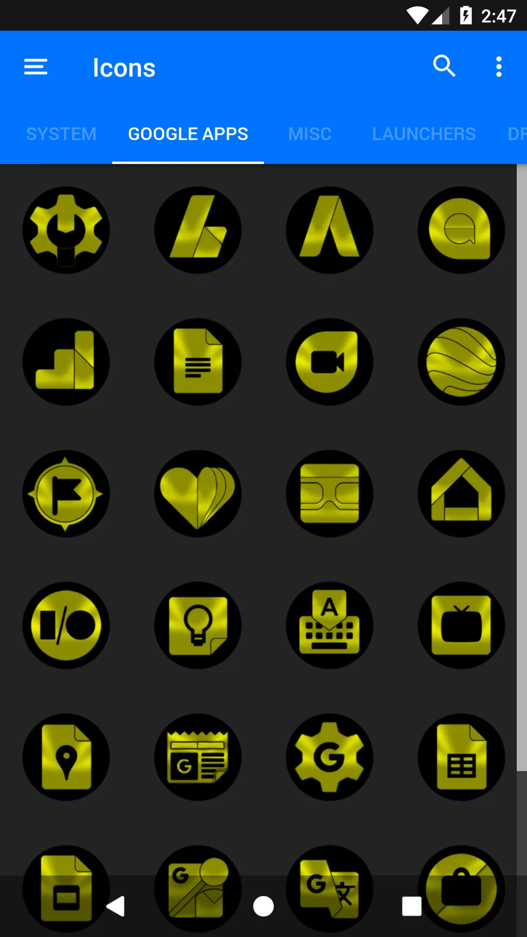 Oreo Yellow Icon Pack | Indus Appstore | Screenshot