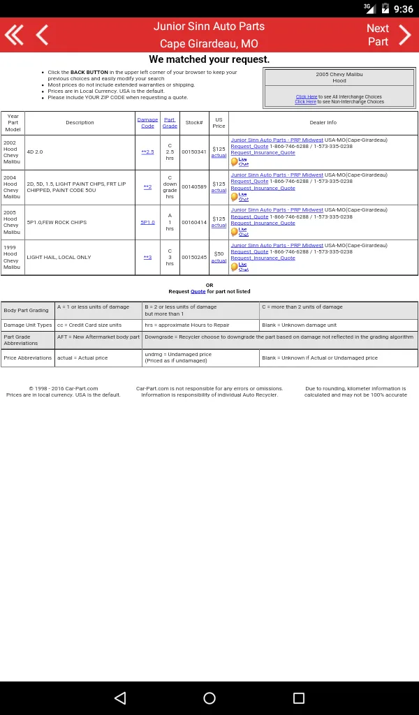 Junior Sinn Auto Parts | Indus Appstore | Screenshot