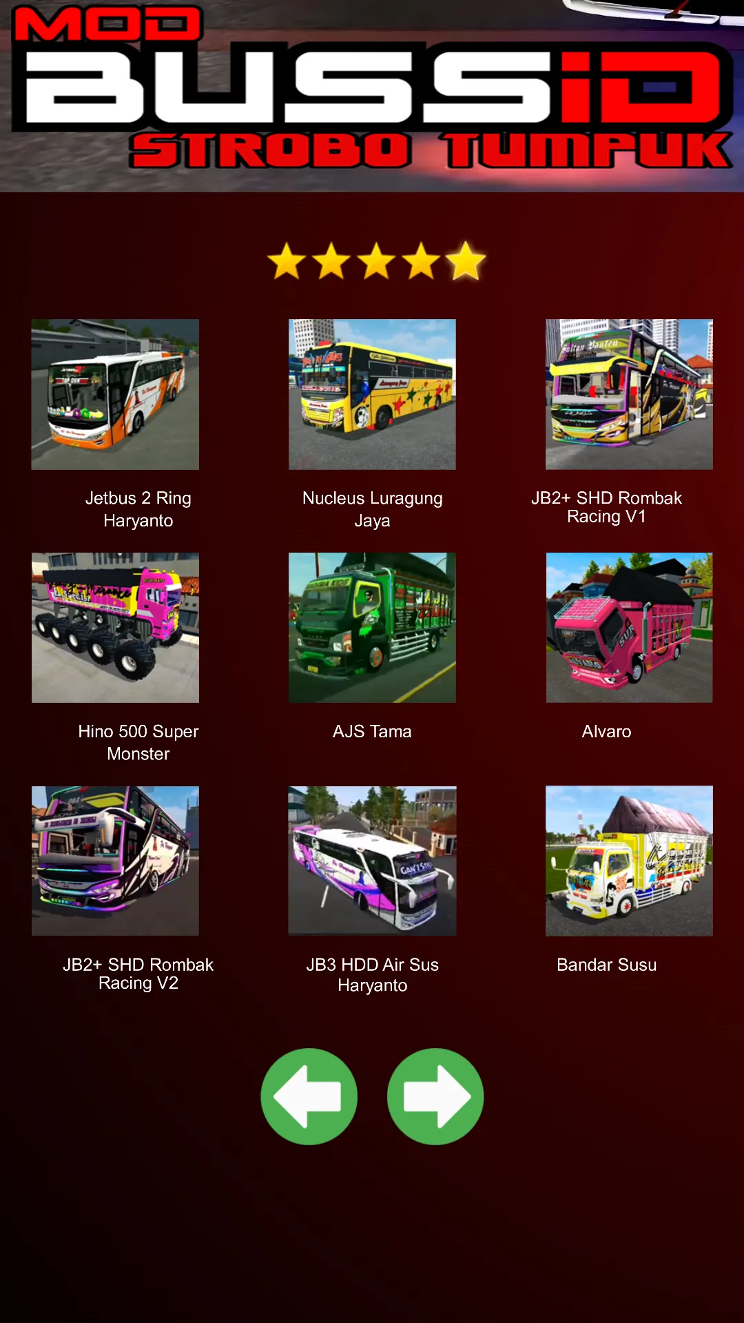 Mod Bussid Bus Strobo Tumpuk | Indus Appstore | Screenshot