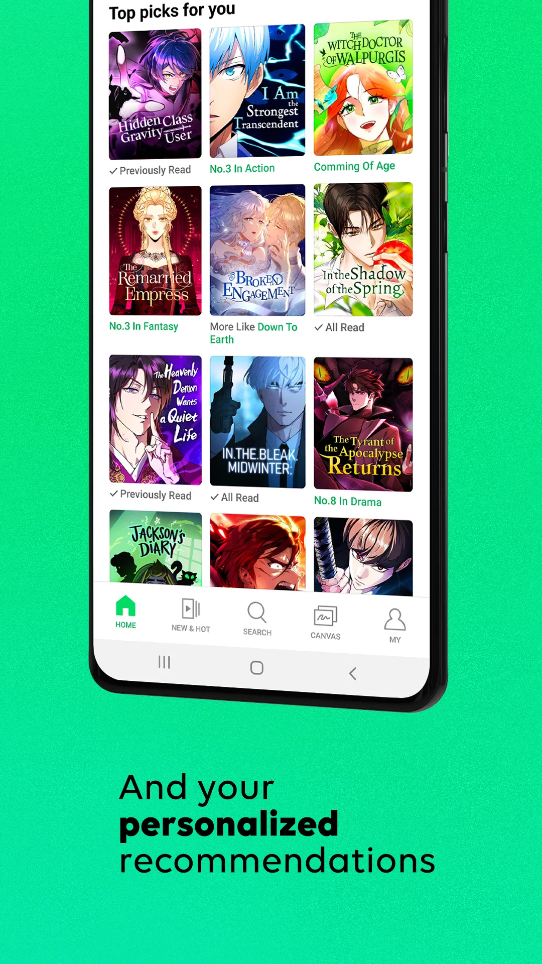 WEBTOON: Manga, Comics, Manhwa | Indus Appstore | Screenshot