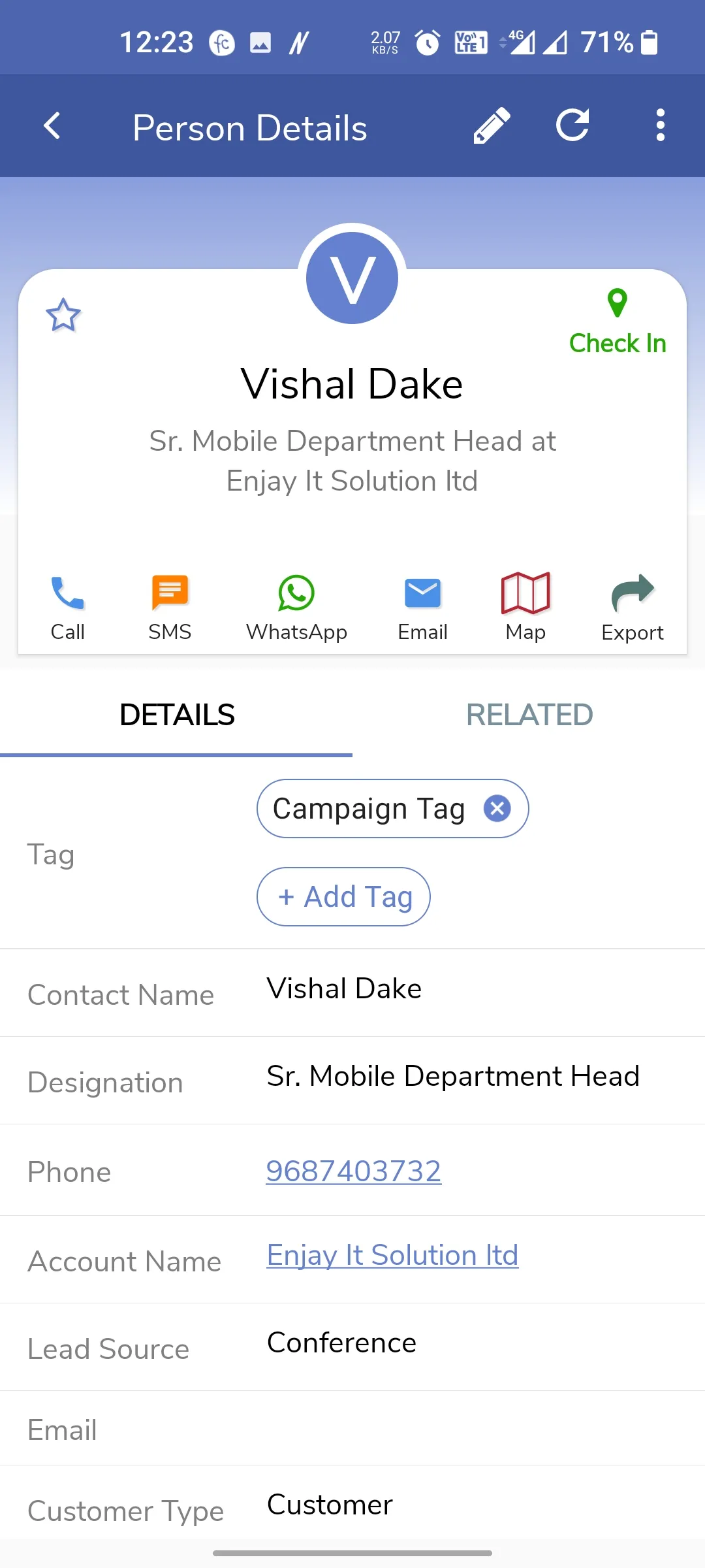 Sangam Mobile CRM | Indus Appstore | Screenshot