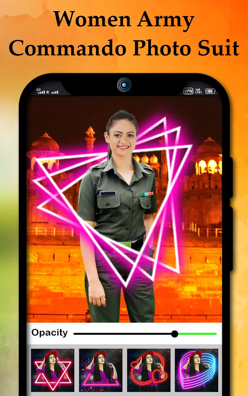 Women army commando photo suit | Indus Appstore | Screenshot