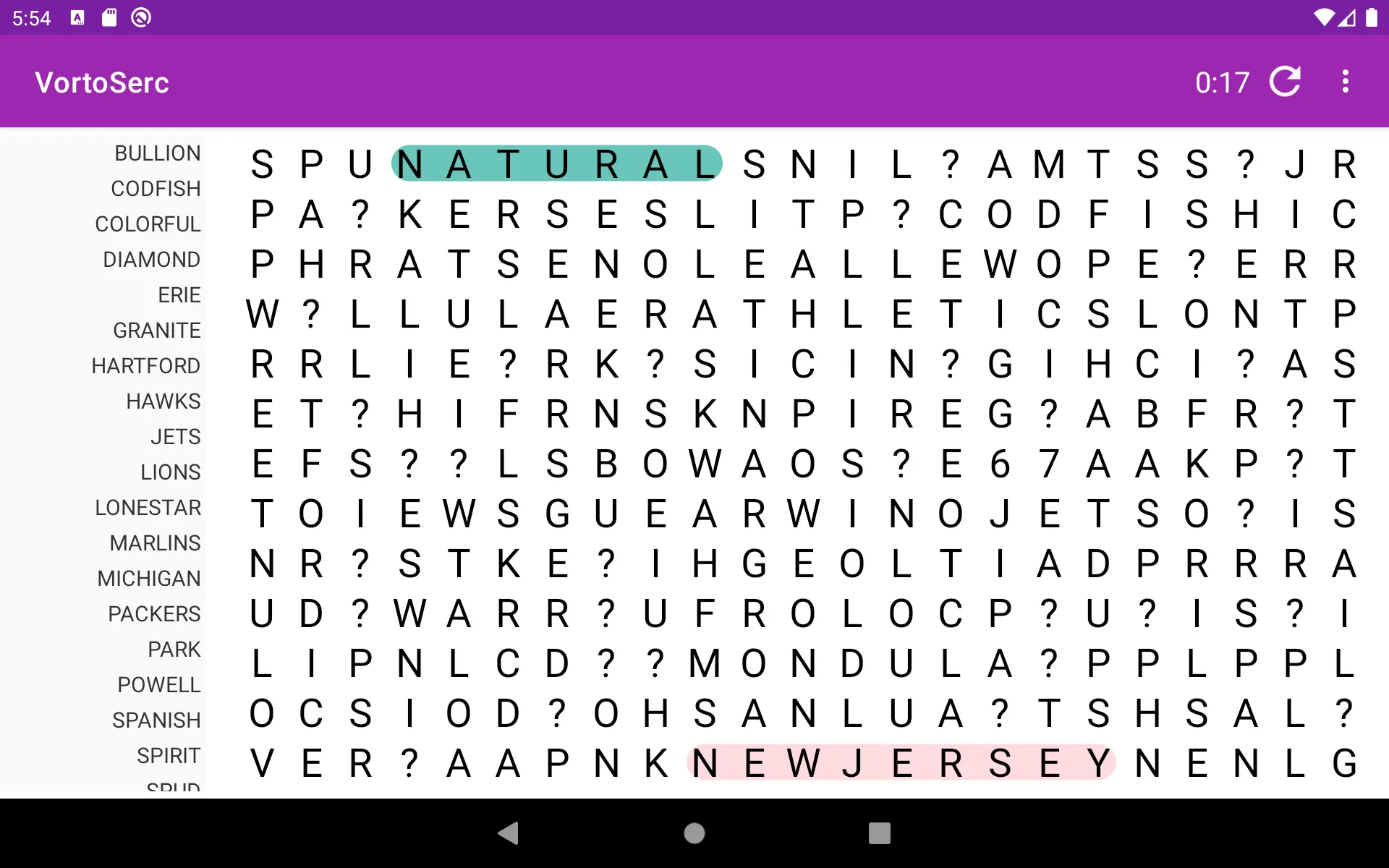 Vortoserc word search puzzle | Indus Appstore | Screenshot