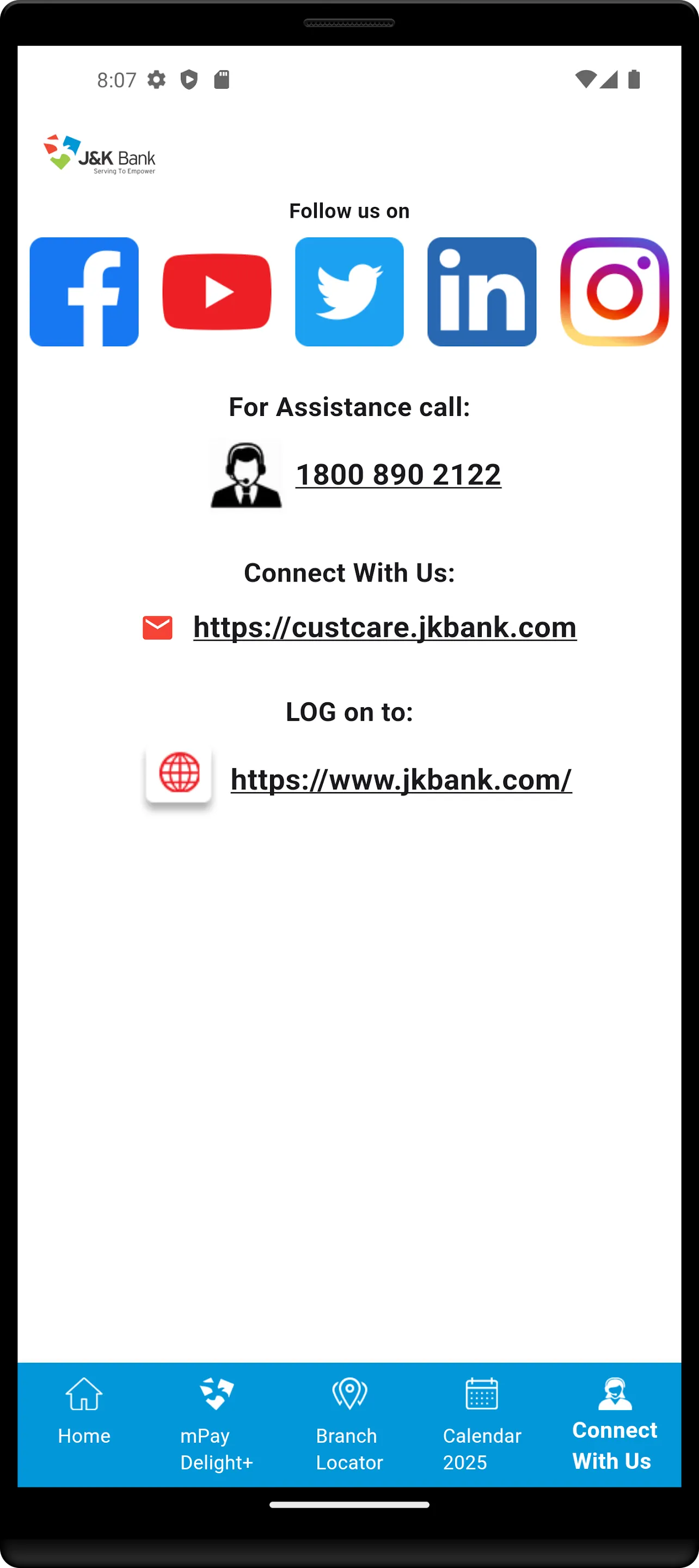 J&K Bank eCalendar | Indus Appstore | Screenshot