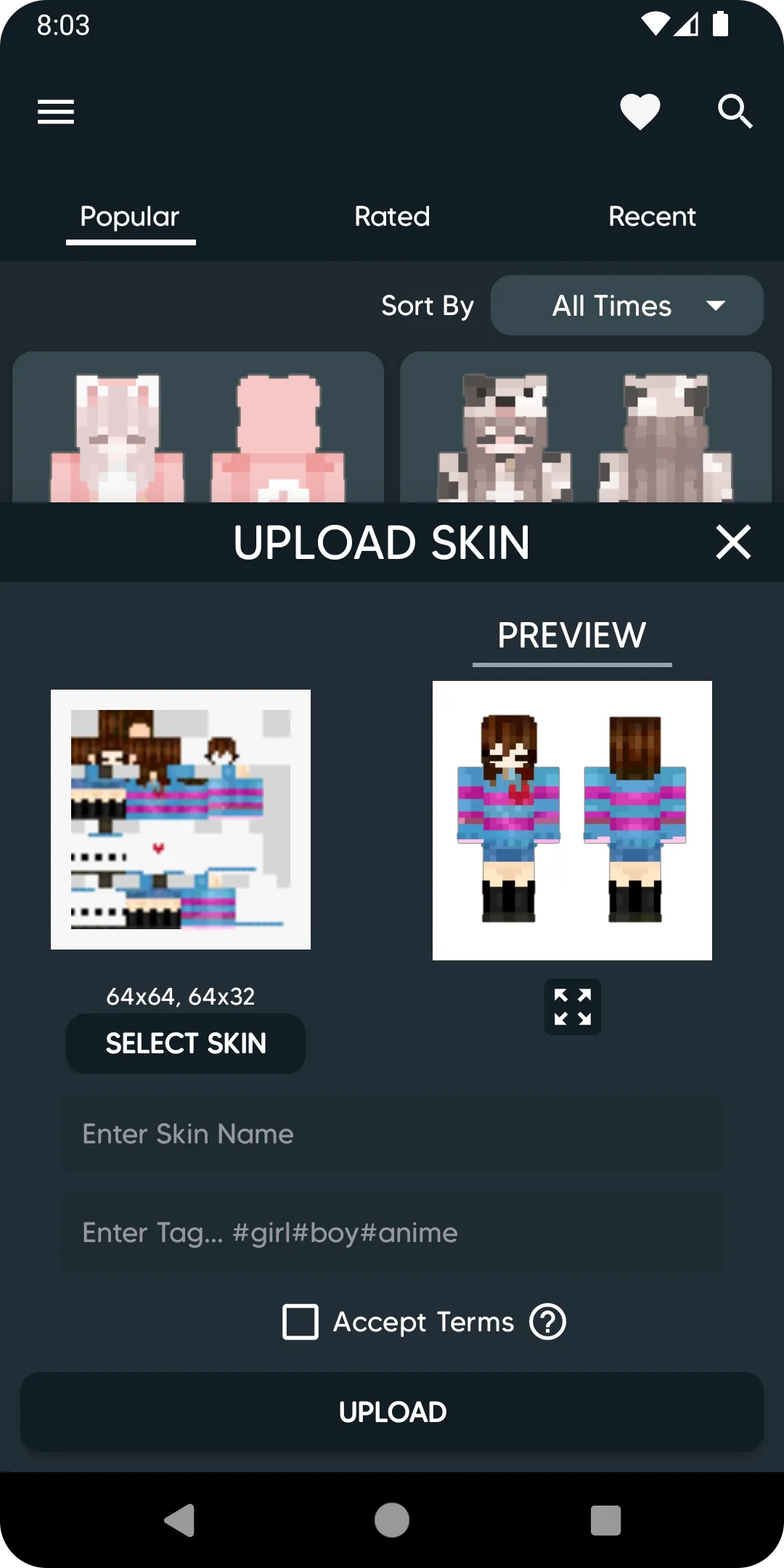 Aesthetic Skins for Minecraft | Indus Appstore | Screenshot