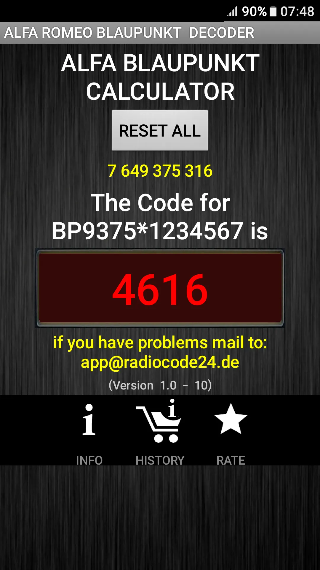 Blaupunkt Alfa RadioCodeDecode | Indus Appstore | Screenshot