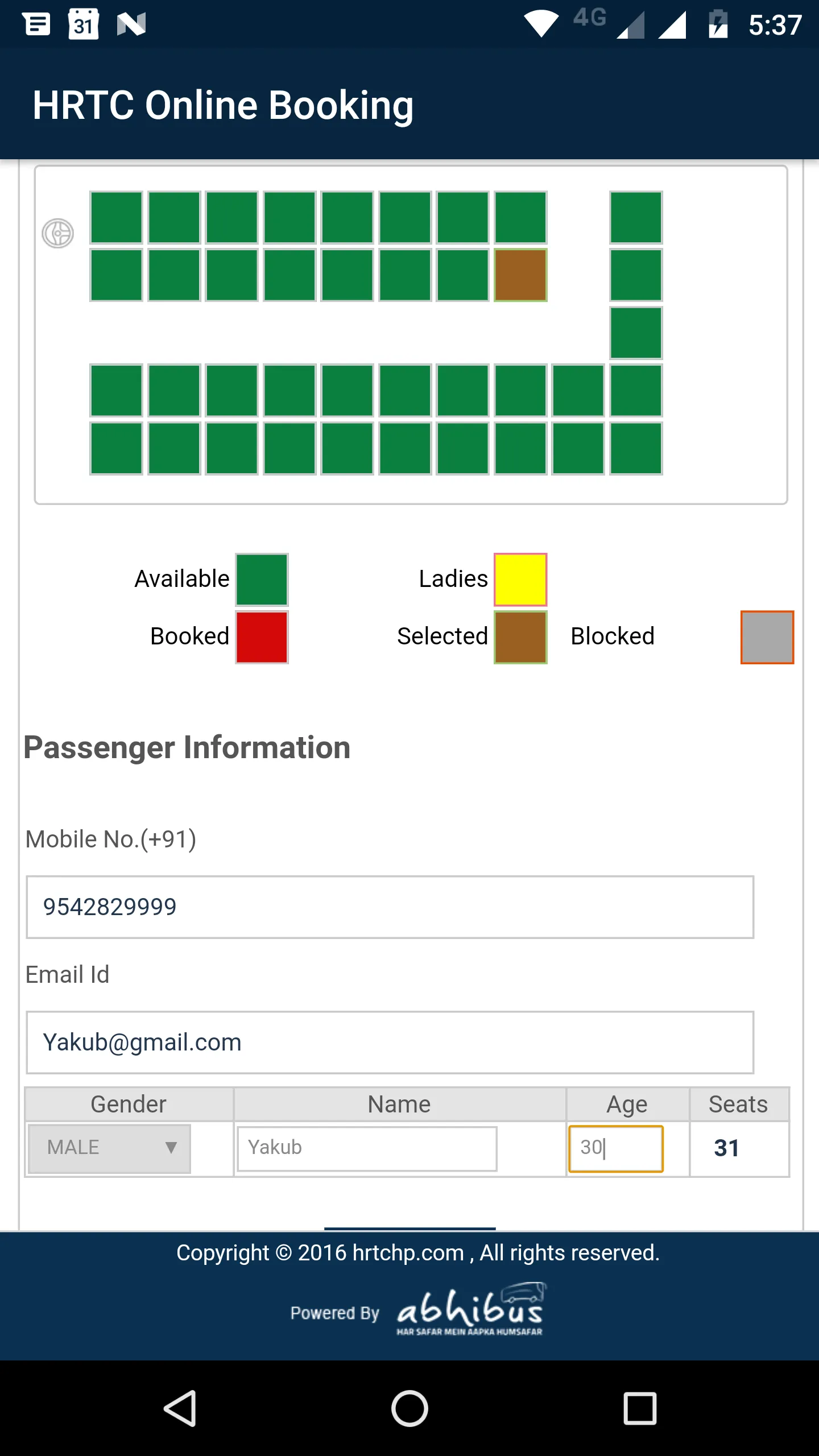 HRTC Online Booking Official | Indus Appstore | Screenshot