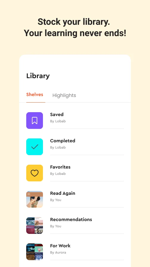 Lobab: Book Summaries, Library | Indus Appstore | Screenshot