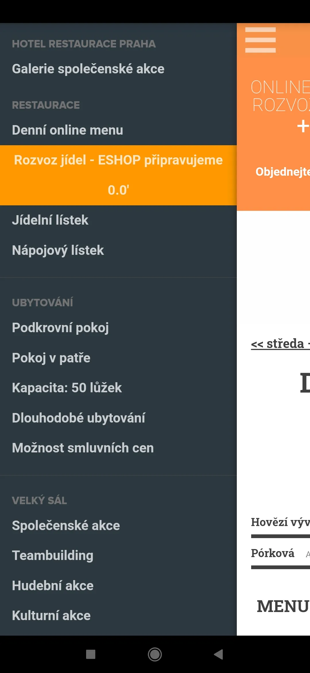 Restaurace Vyžlovka Denní Menu | Indus Appstore | Screenshot