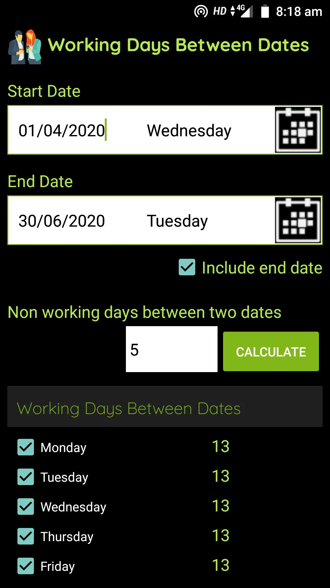 Date Calculator | Indus Appstore | Screenshot