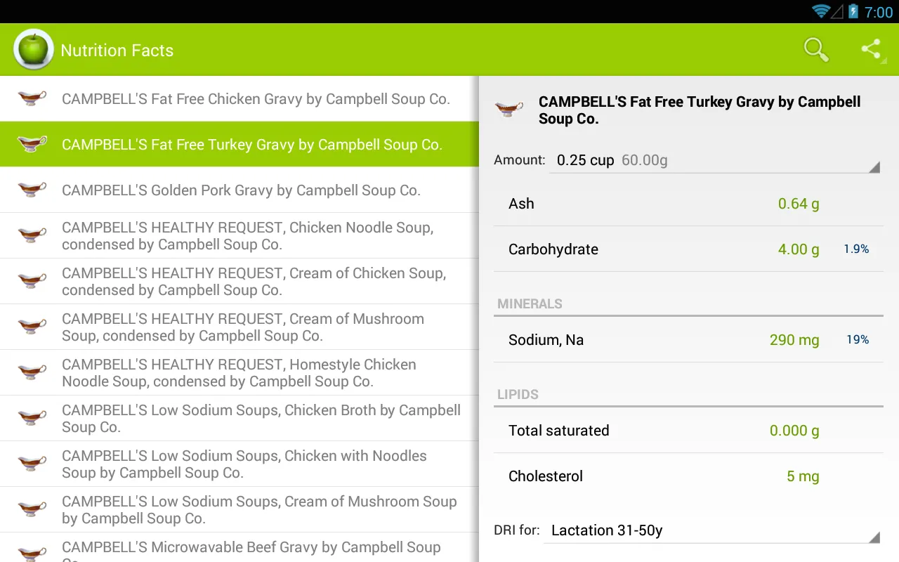 Nutrition Facts | Indus Appstore | Screenshot