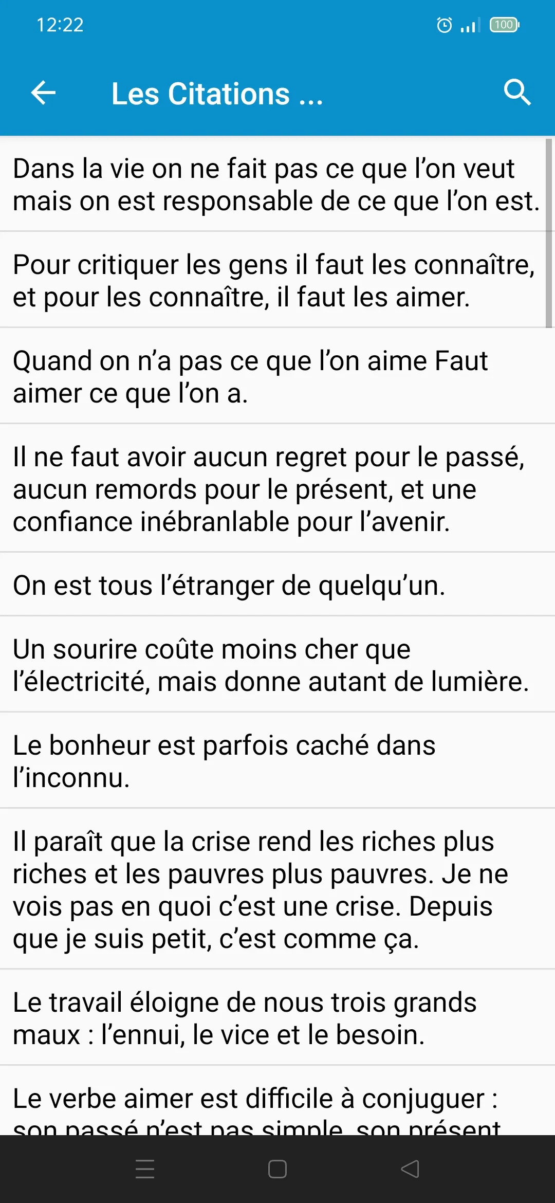 Textes français | Indus Appstore | Screenshot