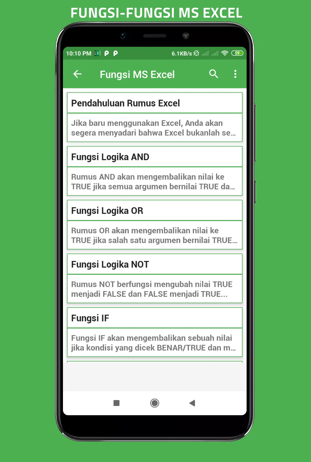 Belajar MS Excel Offline | Indus Appstore | Screenshot