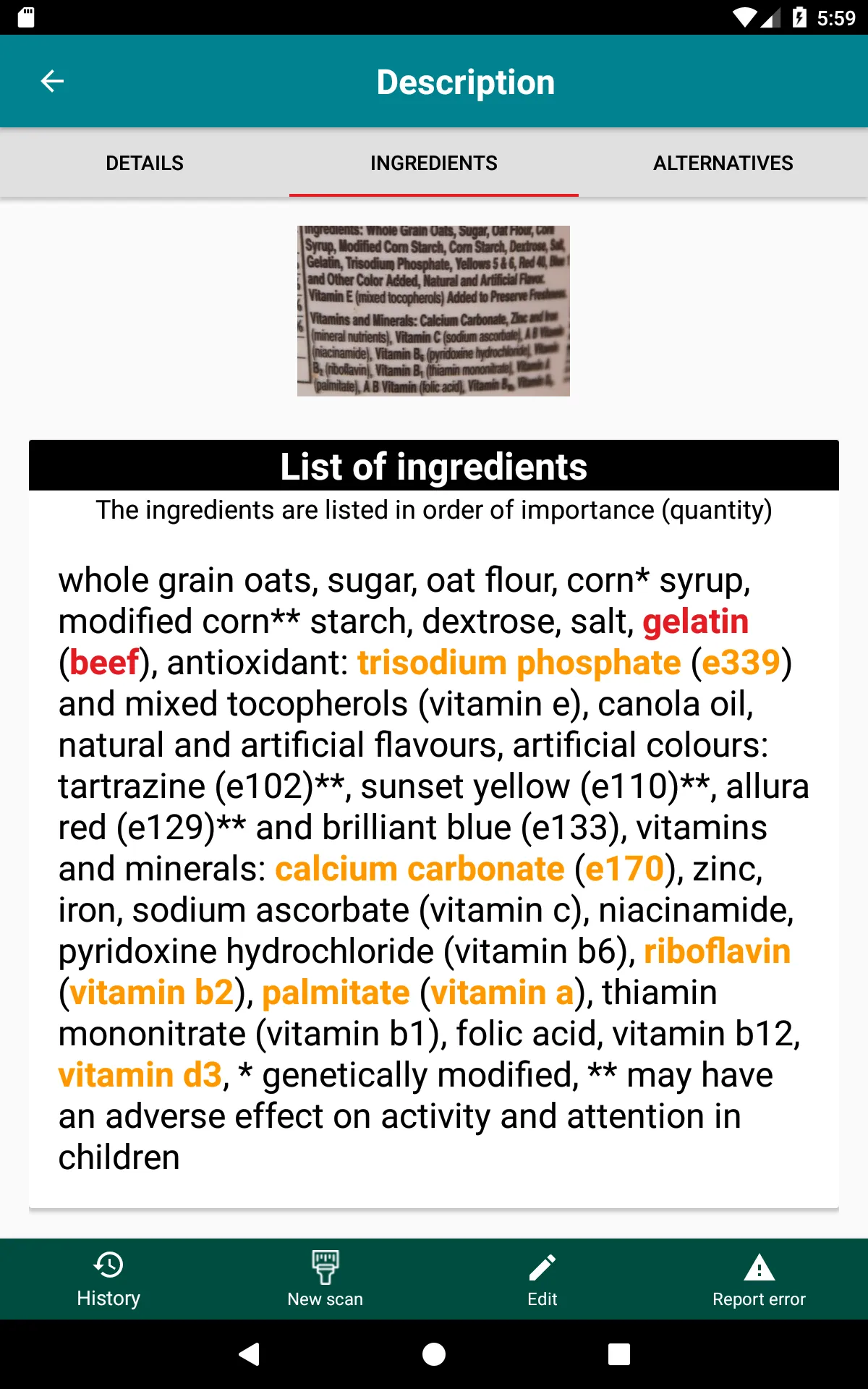 My Vegan Scanner | Indus Appstore | Screenshot