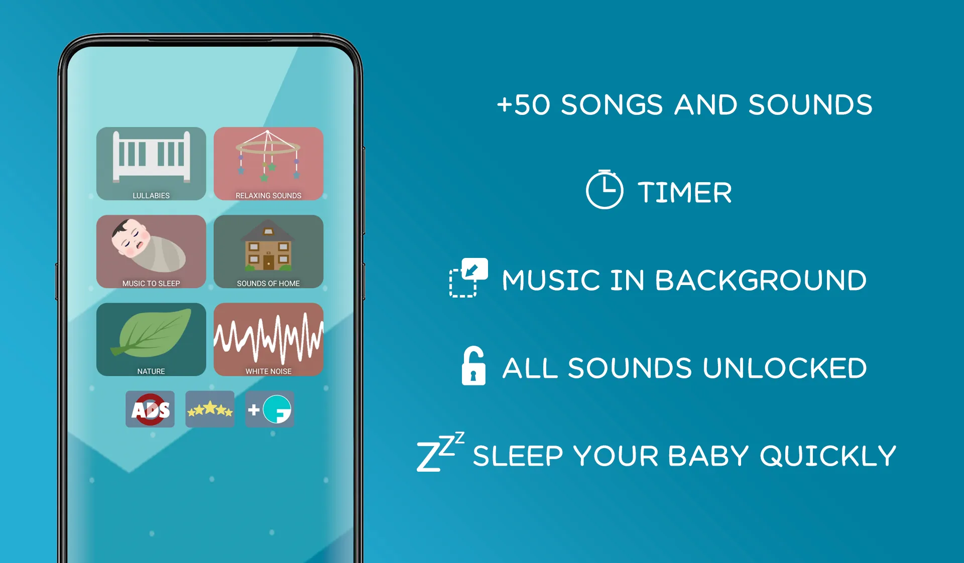 Baby sleep sounds - lullaby | Indus Appstore | Screenshot