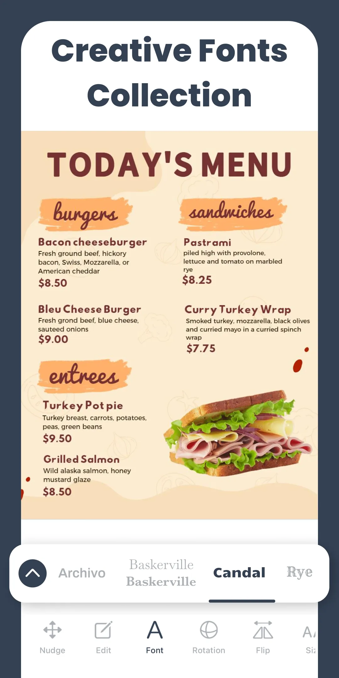 Menu Maker, Design Creator | Indus Appstore | Screenshot